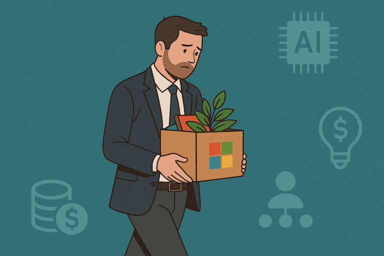 man lose his job from microsoft due to ai
