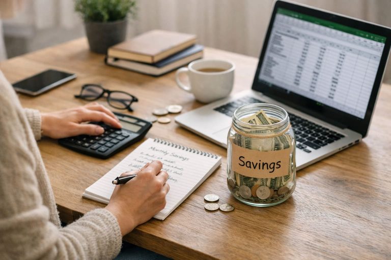 Saving $100 a month by tracking expenses and building a simple monthly budget