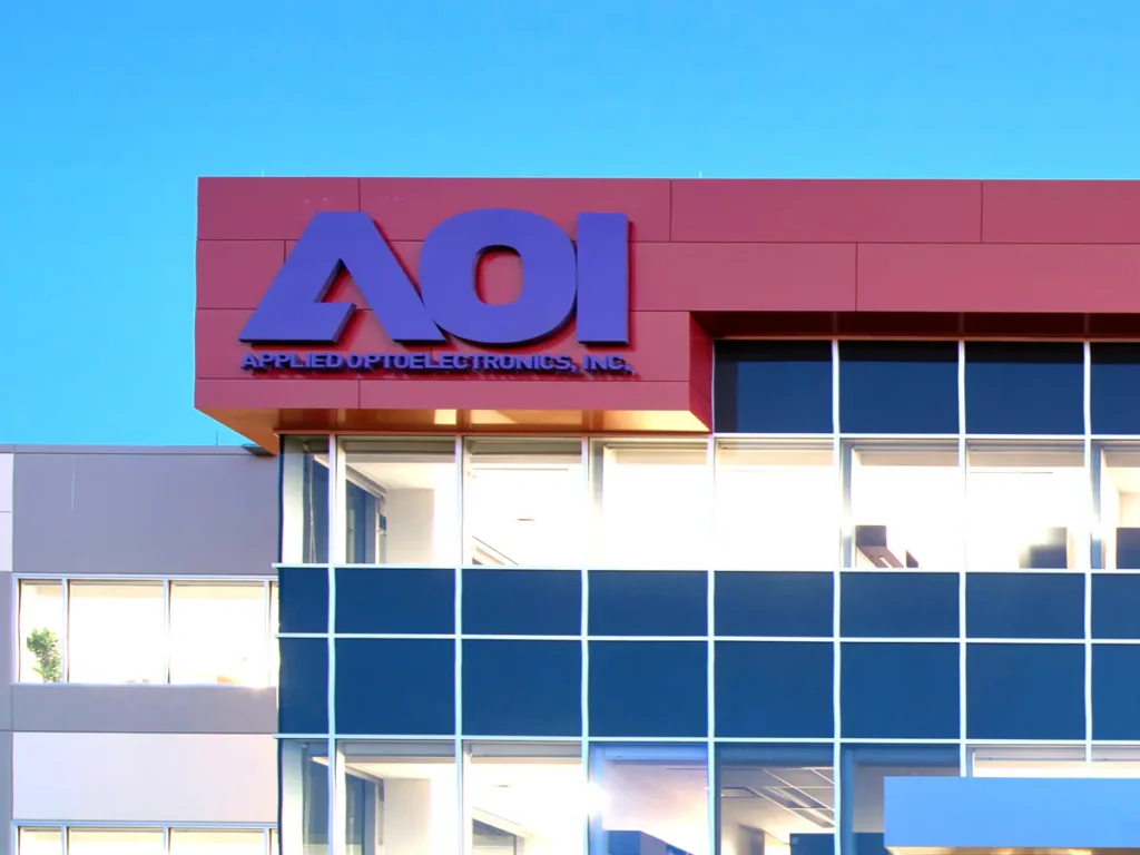Applied Optoelectronics (AAOI) headquarters building, a leading manufacturer of optical transceivers and AI data center networking solutions.
