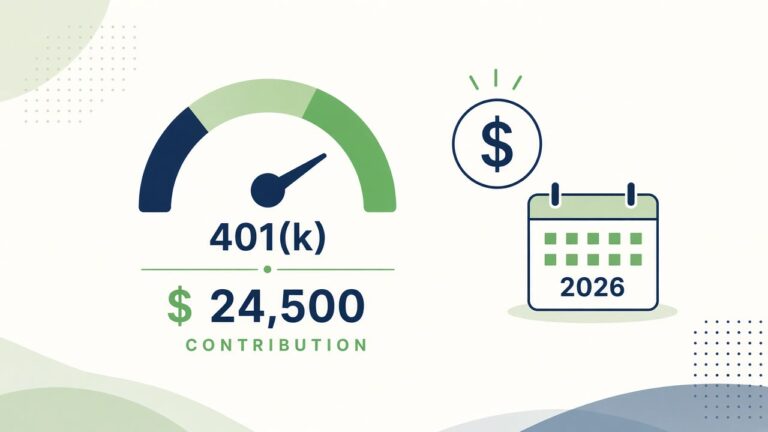 Chart summarizing 2026 401(k) contribution limits including elective deferrals and catch-up amounts