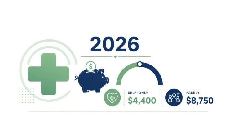 Summary graphic of 2026 HSA contribution limits for self-only and family coverage