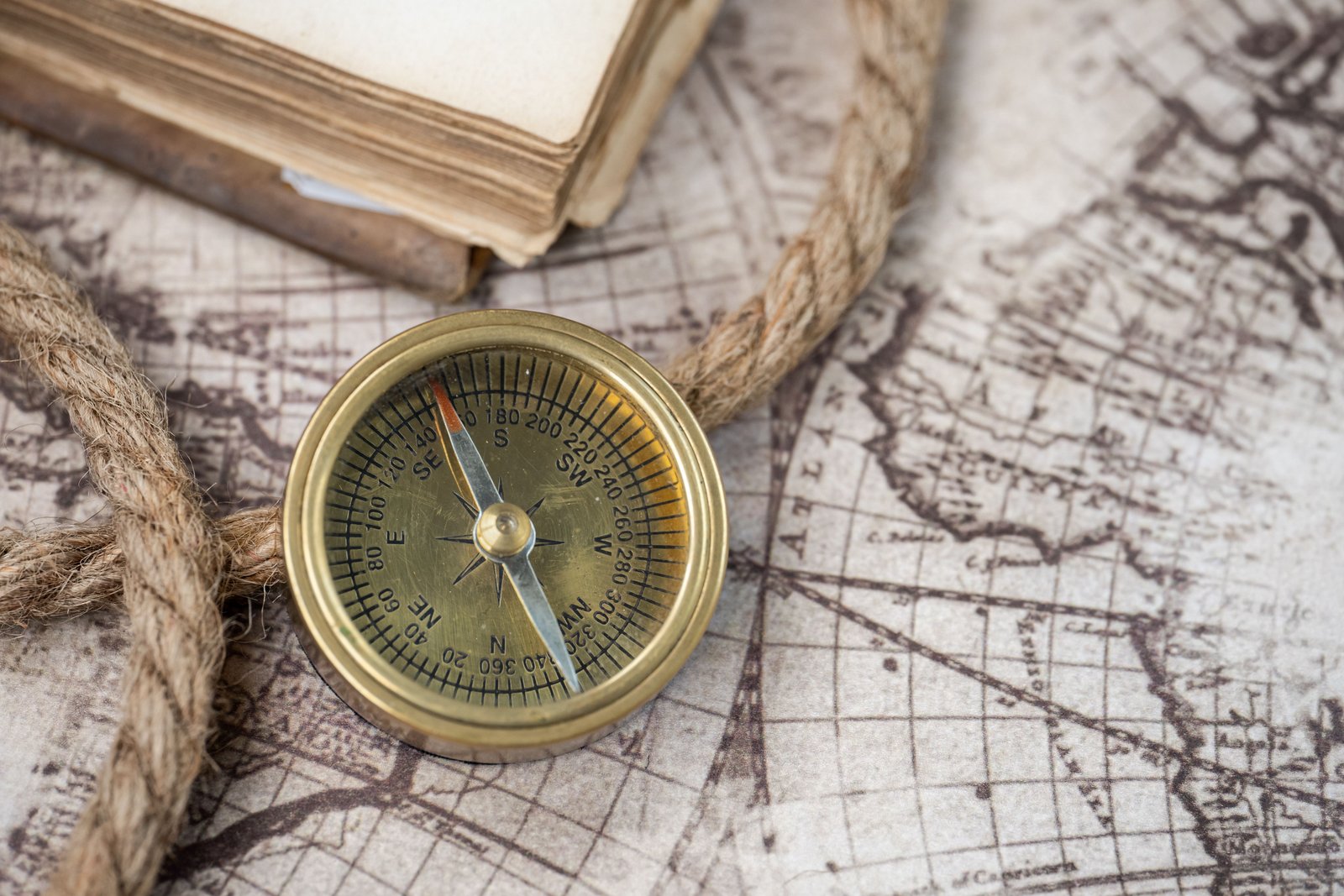 Brass compass on an old map, symbolizing setting your asset allocation by time horizon and goals rather than age alone